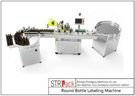 लचीले स्वरूपण के साथ स्वयं चिपकने वाली गोल चौकोर बोतल स्टिकर लेबलिंग मशीनें