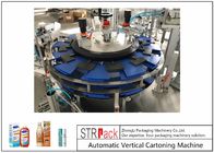 60 बीपीएम हाई स्पीड बोतलों के लिए पीएलसी कंट्रोल न्यूमेटिक वर्टिकल कार्टनिंग मशीन