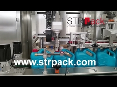 5L 8 नोजल स्नेहन तेल भरने की मशीन ट्रैकिंग कैपिंग मशीन डबल साइड लेबलिंग मशीन