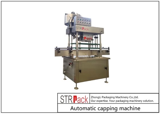 1.5KW पावर स्वचालित बोतल कैपिंग मशीन हाई स्पीड 50 - 60 बोतलें/मिनट