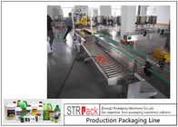 रसायन बोतल पैकिंग मशीन लाइन रोलिंग प्रकार मैनुअल Catonning पैकिंग कन्वेयर