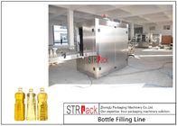 सर्वो फिलिंग मशीन, कैपिंग मशीन, लेबलिंग मशीन, स्लीव रैपर श्रिंक मशीन के साथ 1L-5L खाद्य तेल भरने की लाइन