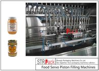 STRPACK 2-16 हेड्स हनी जार और बॉटल्स पिस्टन सर्वो मोटर फिलिंग मशीन हनी जैम ग्लास जार बोतल के लिए