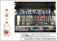 ताजा क्रीम पिस्टन वॉल्यूमेट्रिक बोतल तरल भरने की मशीन स्वचालित 8 प्रमुख