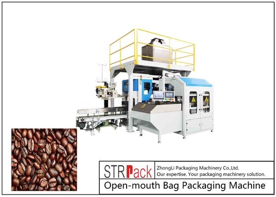 5 किग्रा कॉफी बीन्स पीई ओपन माउथ बैगिंग मशीन 0.7Mpa 380V 50Hz